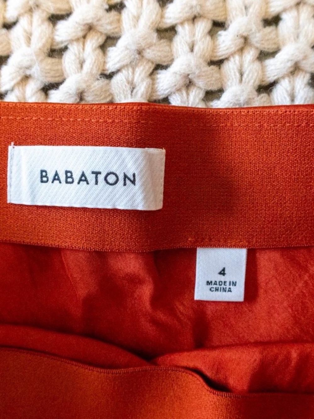 Aritzia Babaton Satin Slip Midi Skirt in Deep Burnt Orange - Picture 3 of 3